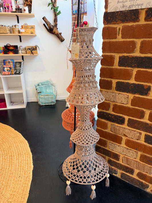 Della Boho Crochet Lantern