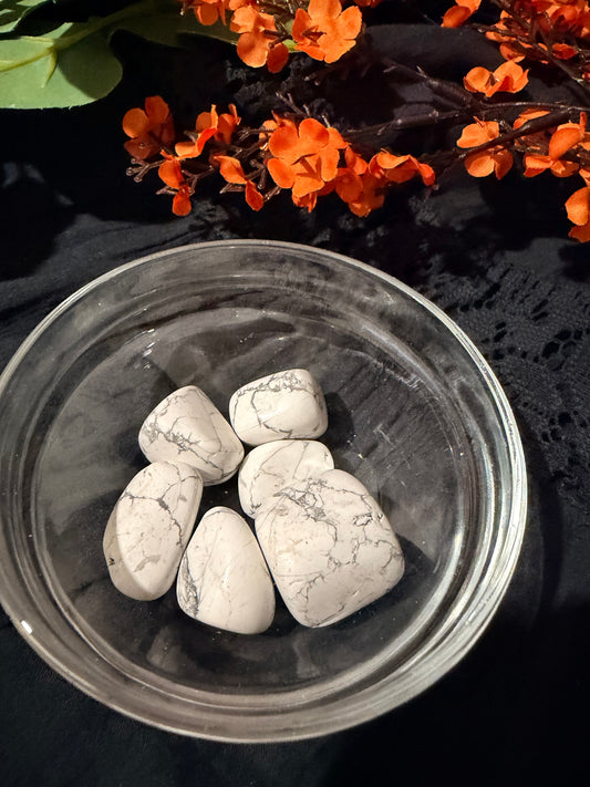 Howlite tumbled crystal