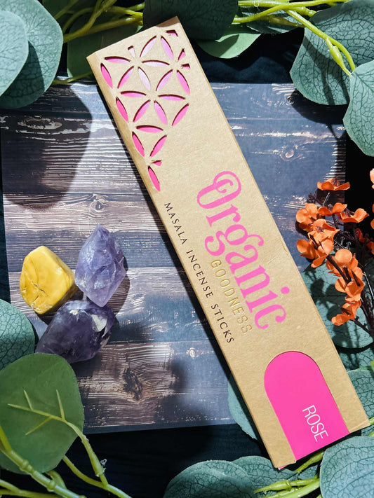 Organic Goodess Rose Incense Sticks