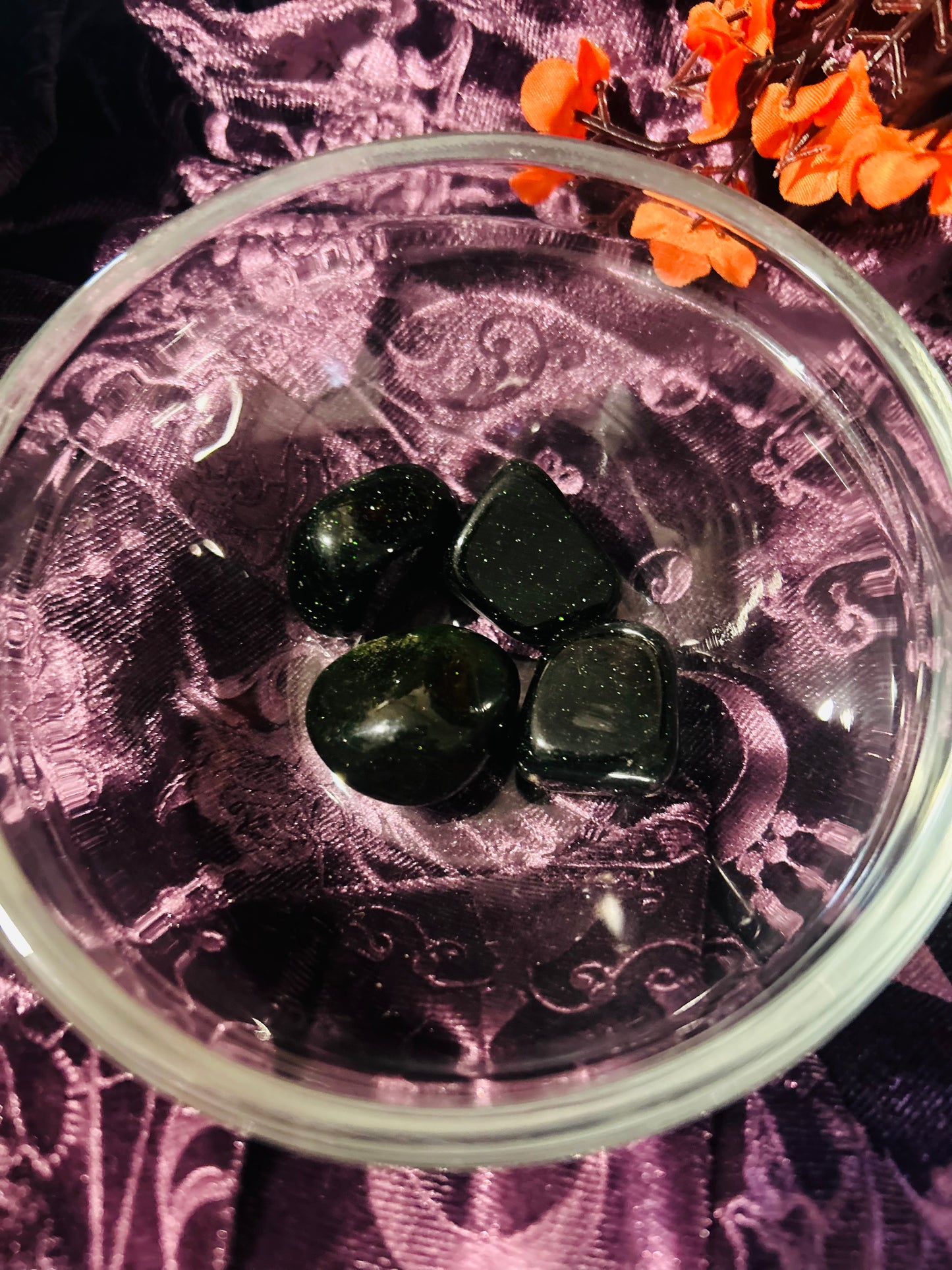 Green GoldStone Tumbled Stone