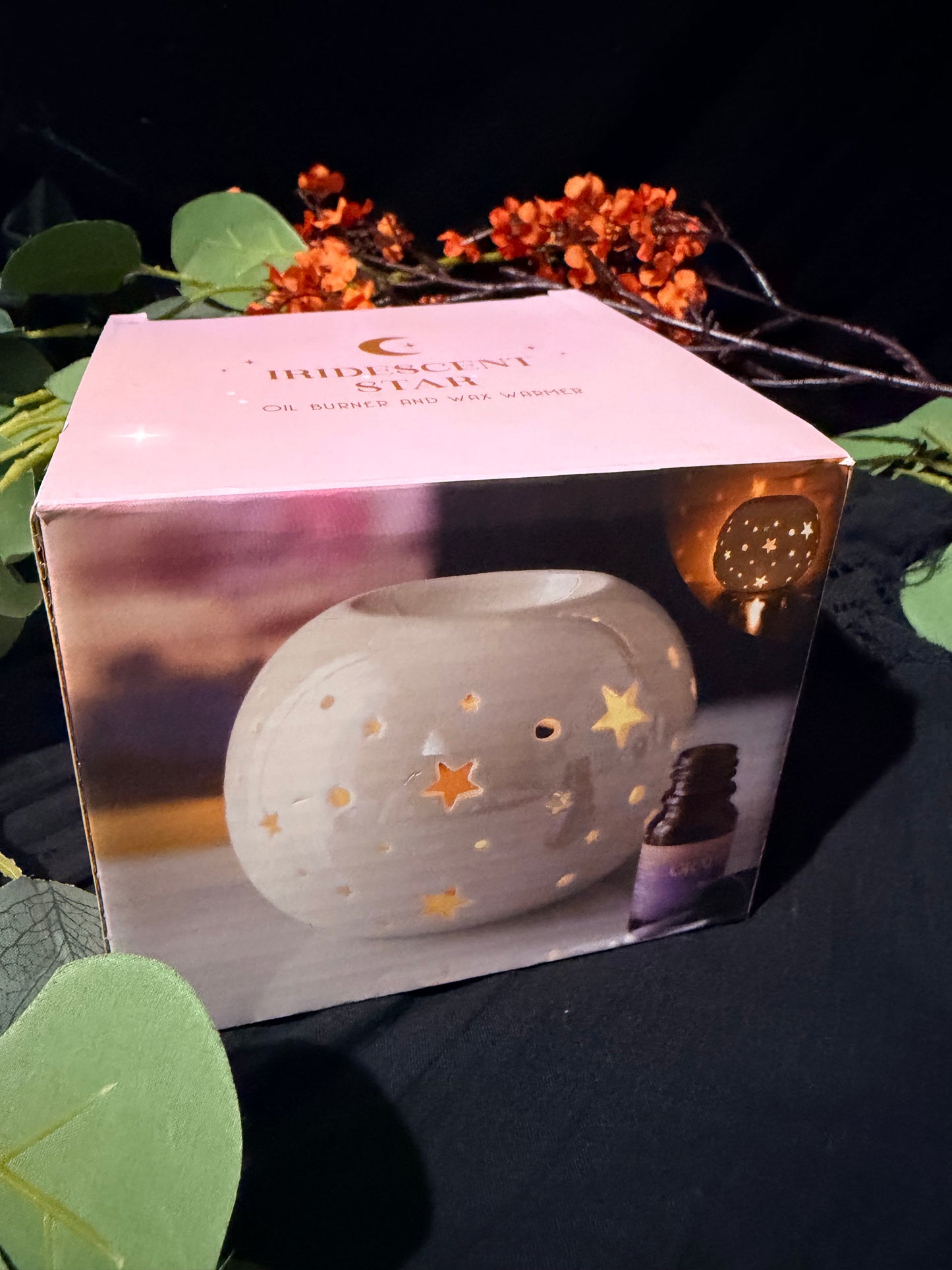 Iridescent star oil burner