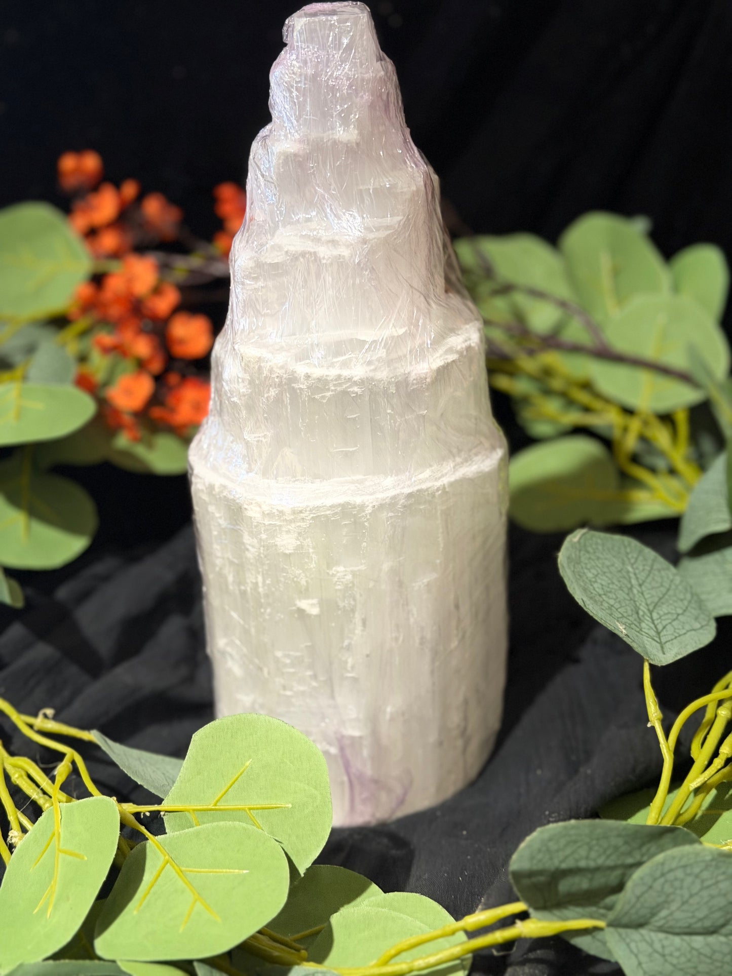 Selenite crystal lamp large