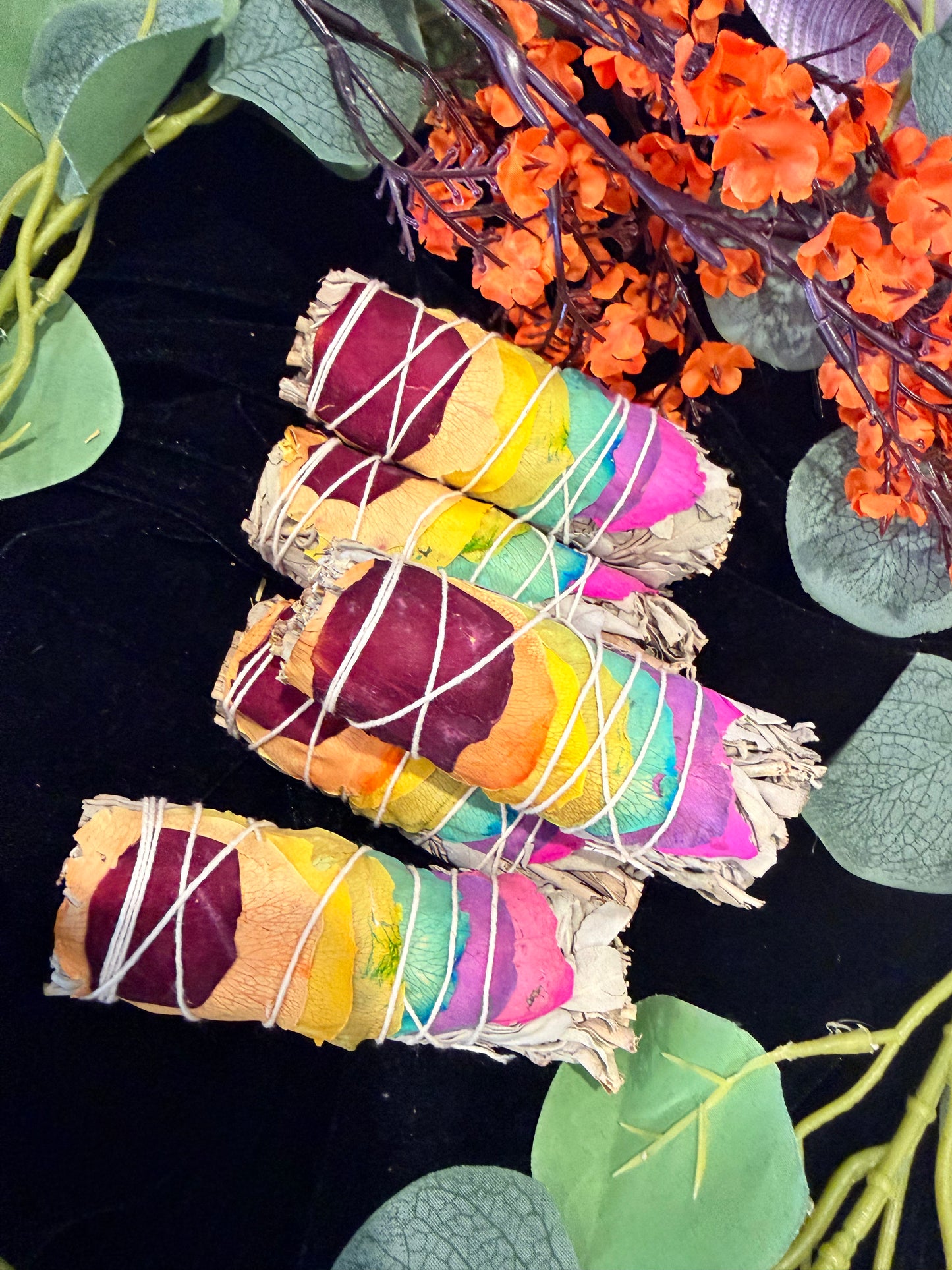 Rose Petal Chakra Sage Smudge
